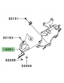 Entourage compteur gauche Kawasaki Z1000 (2007-2009) | Réf. 140910569