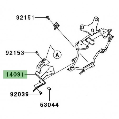 Entourage compteur gauche Kawasaki Z1000 (2007-2009) | Réf. 140910569