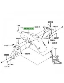 Garde-boue avant peint Kawasaki Z1000 (2007-2009) | Moto Shop 35