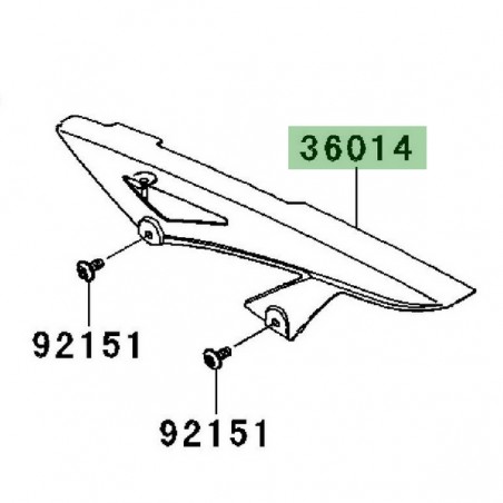Protection de chaîne d'origine Kawasaki 360140029 | Moto Shop 35
