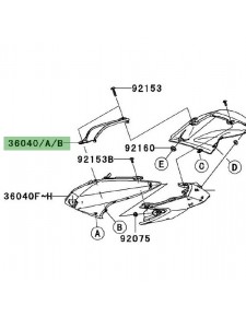 Partie "entre deux selles" peinte Kawasaki Z1000 (2007-2009) | Moto Shop 35