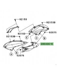 Entourage de feu arrière peint Kawasaki Z1000 (2007-2009) | Moto Shop 35