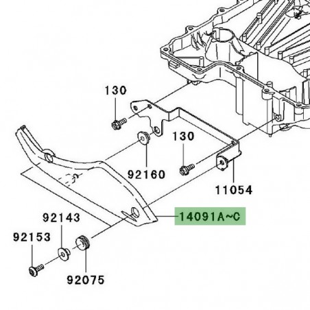 Sabot moteur gauche Kawasaki Z1000 (2007-2009) | Moto Shop 35