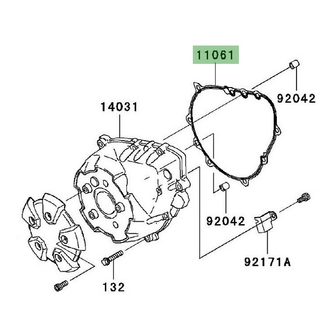 Joint carter d'alternateur Kawasaki Z1000 (2007-2009) | Réf. 110610294
