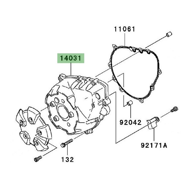 Carter d'alternateur Kawasaki Z1000 (2007-2009) | Réf. 140310059