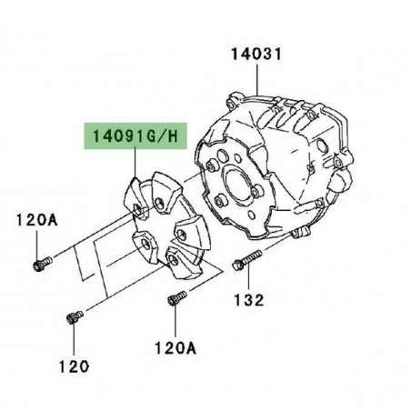 Couvre carter d'alternateur Kawasaki Z1000 (2007-2009) | Moto Shop 35
