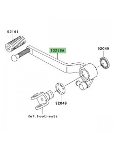 Sélecteur de vitesse Kawasaki Z1000 (2007-2009) | Réf. 132360142