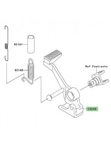 Pédale de frein Kawasaki Z1000 (2007-2009) | Réf. 132360143