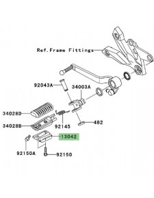 Masselotte repose-pieds avant Kawasaki Z1000 (2007-2009)