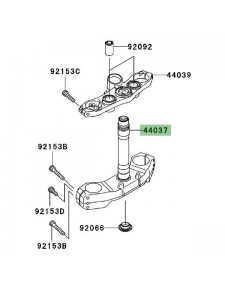 Té de fourche inférieur Kawasaki Z1000 (2007-2009) | Réf. 44037005811E