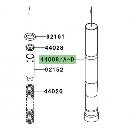 Fourreau de fourche Kawasaki Z1000 (2007-2009) | Moto Shop 35