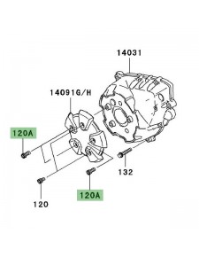 Vis M6x14 pour fixation de couvre carter d'alternateur Kawasaki Z1000 (2007-2009) | Réf. 120CC0614