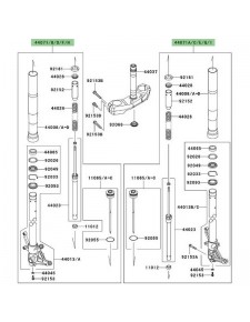 Bras de fourche Kawasaki Z1000 (2003-2009) | Moto Shop 35