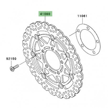Disque de frein avant Kawasaki Z1000 (2007-2009) | Réf. 4108000775C
