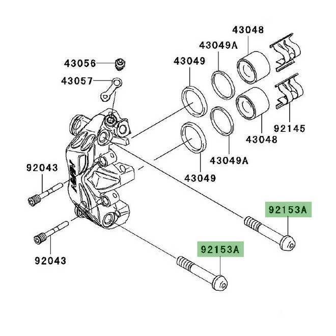 Vis M10x60 Kawasaki 921531837 | Moto Shop 35