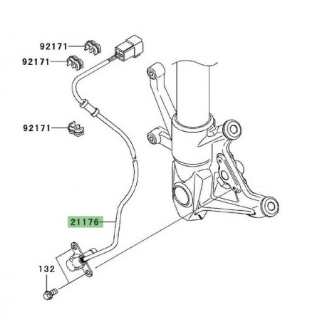 Câble ABS avant Kawasaki Z1000 (2007-2009) | Réf. 211760083