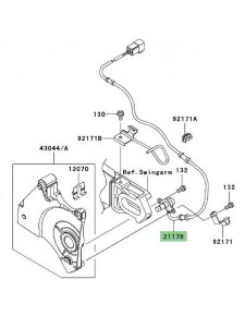 Câble ABS arrière Kawasaki Z1000 (2007-2009) | Réf. 211760084