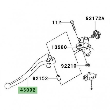 Levier d'embrayage Kawasaki Z1000 (2003-2013) | Réf. 460920003