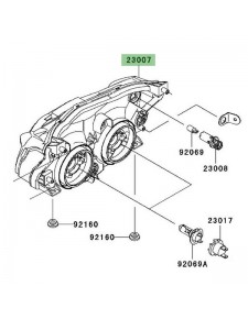 Optique avant Kawasaki Z1000 (2007-2009)