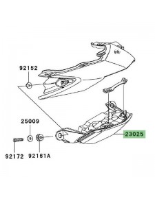 Feu arrière d'origine Kawasaki Z1000 (2007-2009) | Réf. 230250059