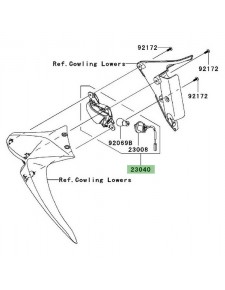 Clignotant avant gauche Kawasaki Z1000 (2007-2009) | Réf. 230400119