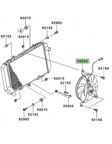 Ventilateur Kawasaki Z1000 (2007-2013) | Réf. 595020612