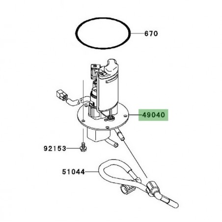Pompe à essence Kawasaki Z1000 (2007-2009) | Réf. 490400724