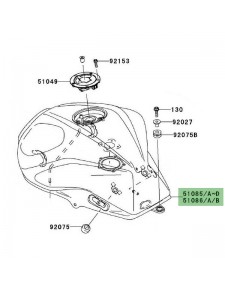 Réservoir à essence Kawasaki Z1000 (2007-2009) | Moto Shop 35