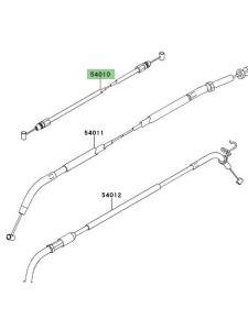 Câble de fermeture de selle Kawasaki Z1000 (2010-2013)