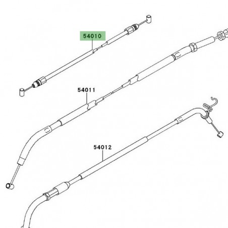 Câble de fermeture de selle Kawasaki Z1000 (2010-2013) | Réf. 540100117