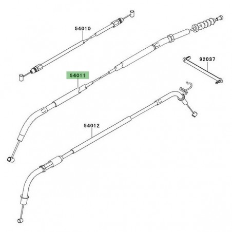 Câble d'embrayage Kawasaki Z1000 (2010-2013) | Réf. 540110108
