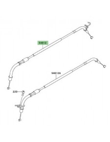 Câble d'ouverture des gaz Kawasaki Z1000 (2010-2013)