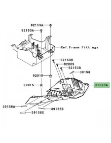 Passage de roue arrière Kawasaki Z1000 (2010-2013) | Réf. 350230189