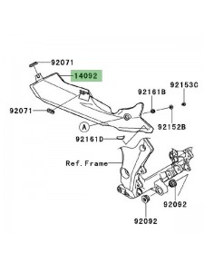 Protection latérale d'échappement Kawasaki Z1000 (2010-2013) | Réf. 140920150