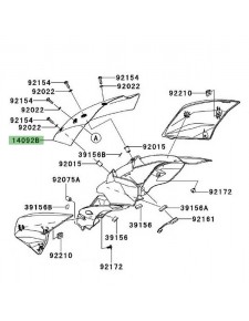 Bulle d'origine Kawasaki Z1000 (2010-2013)