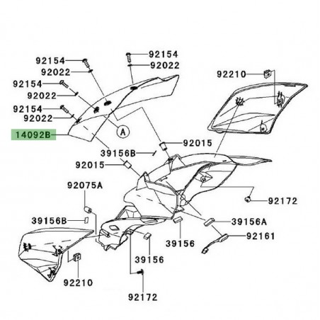 Bulle d'origine Kawasaki Z1000 (2010-2013) | Réf. 140920082