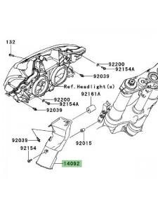 Protection de fourche gauche Kawasaki Z1000 (2010-2013) | Réf. 1409200176Z