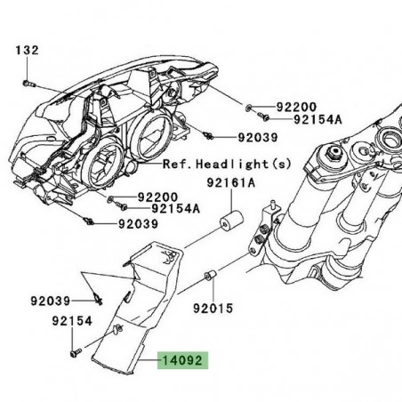 Protection de fourche gauche Kawasaki Z1000 (2010-2013) | Réf. 1409200176Z