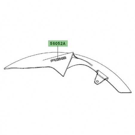 Autocollant "ABS" garde-boue avant Kawasaki Z1000 ABS (2010-2013) | Moto Shop 35