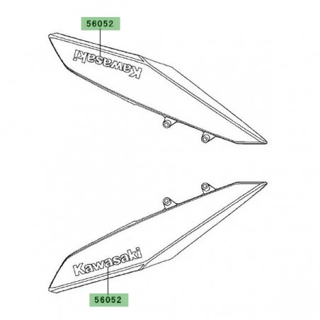 Autocollant "Kawasaki" écope de radiateur centrale Kawasaki Z1000 (2010-2013) | Moto Shop 35