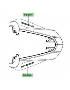 Autocollant "Z1000" coque arrière Kawasaki Z1000 (2010-2011) | Moto Shop 35