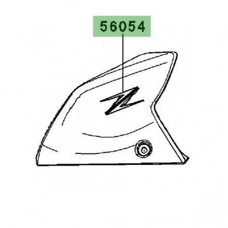 Autocollant "Z" habillage de réservoir Kawasaki Z1000 (2012-2013) | Moto Shop 35