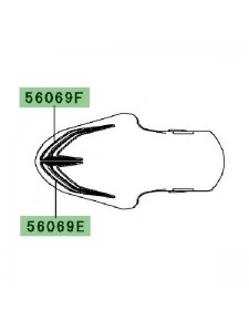Autocollant décoratif garde-boue avant Kawasaki Z1000 Black Edition (2012) | Moto Shop 35