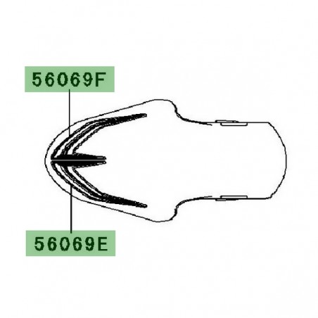Autocollant décoratif garde-boue avant Kawasaki Z1000 Black Edition (2012) | Moto Shop 35