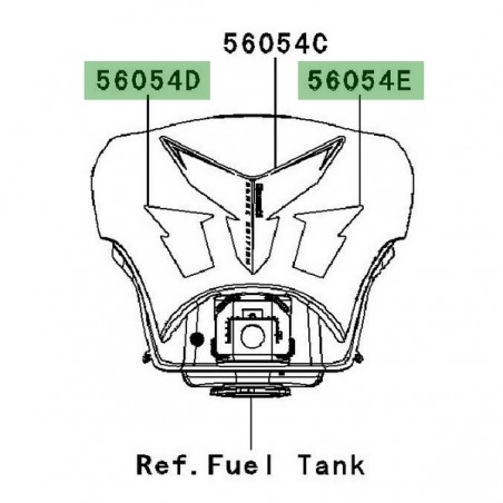 Protection latérale de réservoir Kawasaki Z1000 Black Edition (2012) | Moto Shop 35