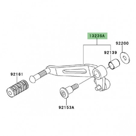 Sélecteur de vitesse Kawasaki Z1000 (2010-2013) | Réf. 132360730