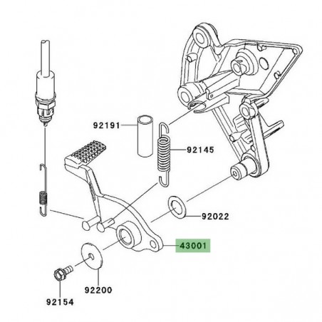 Pédale de frein Kawasaki Z1000 (2010-2013) | Réf. 430010712