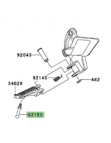 Téton de repose-pieds Kawasaki Z1000 (2010 et +)