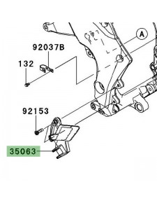 Platine repose-pieds avant Kawasaki Z1000 (2010 et +)