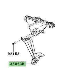 Platine repose-pieds arrière gauche Kawasaki Z1000 (2010 et +) | Réf. 35063065918R